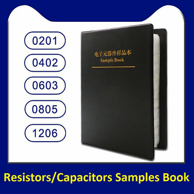 #ad 0201 0402 0603 0805 1206 SMD SMT Resistors Capacitors Samples Book Assorted Kit $274.64