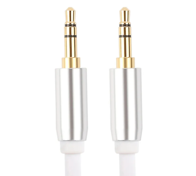 #ad 20x EWANTO 1m jack plug 3.5mm AUX m on white audio music headphones $16.33