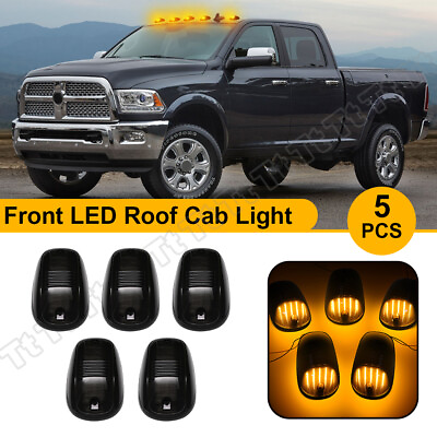 #ad For 03 18 Dodge Ram 1500 2500 3500 Truck LED Cab Roof Marker Running Light Smoke $59.39