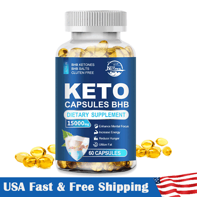 #ad Keto BHB Diet Capsules Weight Loss Burning Fat Slimming Supplement 15000mg $11.48