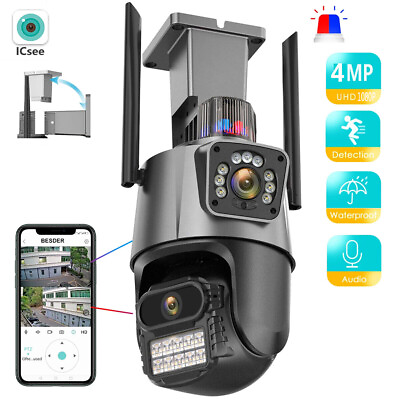 #ad NEW Powered Wireless WiFi Outdoor Pan Tilt Home Security Camera System US PLUG $48.99