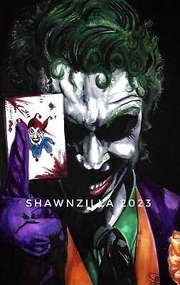 #ad Shawn Howe Batman Joker Art print 11x17 signed by artist Joker Card $25.00