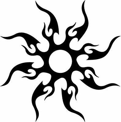 #ad Tribal Sun Circle 12quot; Decal Sticker for Car Truck Window wall Tatoo Decals $16.80