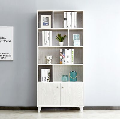 #ad Fashionable Sturdy and Durable Bookshelf Fashionable and Minimalist White Book $219.99