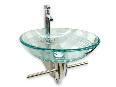 #ad Modern Handmade Bathroom Vanity Wall Mounted Pedestal Glass Vessel Sink Combo $339.00