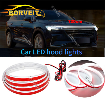 #ad DYNAMIC LED DRL Lamp Hood Strip Lights Engine Cover For Nissan Rogue 2021 2023 $12.74