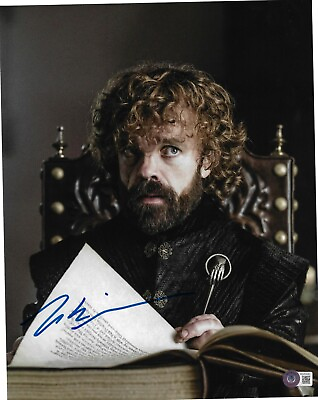 #ad Peter Dinklage Signed 11x14 Game of Thrones Desk Photo BAS Beckett Witnessed $248.89