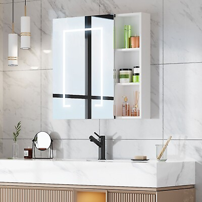 #ad LED Bathroom Medicine Cabinet Wall Mounted Storage Touch Storage Mirror Cabinet $135.99