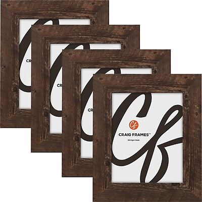 #ad American Barn 2quot; Brown Picture Frame Common Sizes 4x5 24x36 4 Pack $65.99