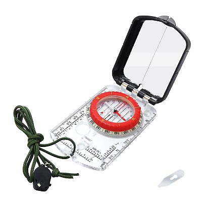 #ad Mirrored Sighting Compass With Adjustable Declination amp; Map LED $10.35