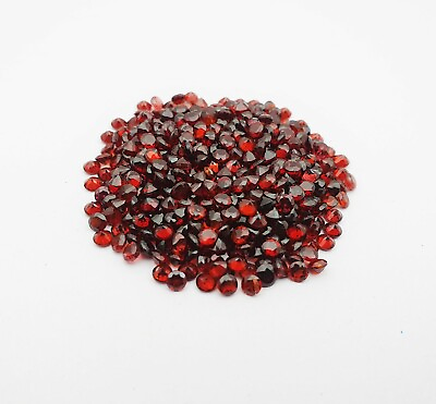 #ad Natural Garnet Round Cut Loose Gemstone Lot 100 Pcs 3 MM $20.24