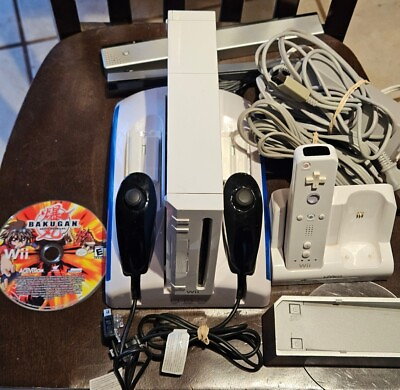 #ad Nintendo Wii White Console Bundle. Game Charging Stand. Extra LED Lights $90.00