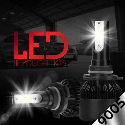 #ad NEW 2x 9005 H10 9145 100W 6000K White LED CREE Headlight Bulbs Kit Fog Light DRL $15.99
