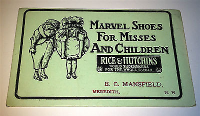 #ad Antique Marvel Shoes Misses amp; Children New Hampshire Advertising Ink Blotter $34.99