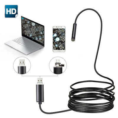 #ad 1M 6 LED USB Waterproof Endoscope Borescope Snake Video Camera for PC amp; Android $8.45