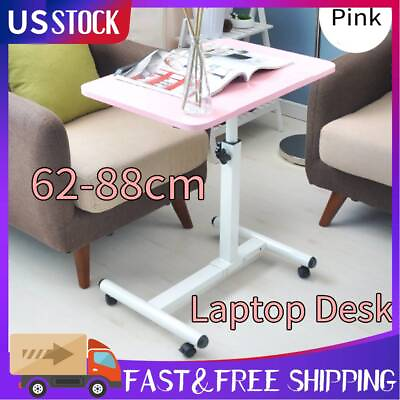 #ad Laptop Desk Pink End Table Living Room Sofa Bed Side Workstation $39.35