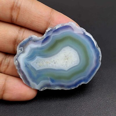 #ad Blue Agate Slice Druzy Geode Cabochon Designer Natural Gemstone 125 Cts SD 137 $8.94