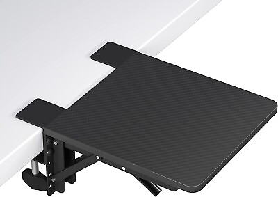 #ad BONTEC Ergonomics Desk Extender Tray 9.5quot;x9.1quot; Table Mount Arm Wrist Rest Shelf $43.36