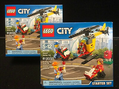 #ad NEW: 2 LEGO City Airport Airport Starter Set Building Set 60100 ORIGINAL $29.99