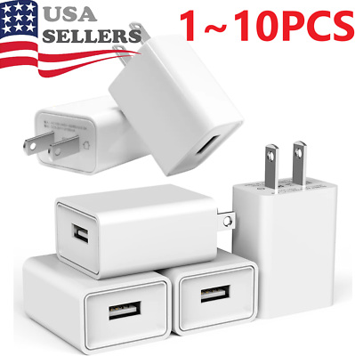 #ad 2 Pack Universal 5V 1A US Plug USB AC Wall Charger Power Adapter For Smart Phone $4.66