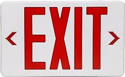 #ad Red LED Emergency Exit Light Sign AC 120V 277V  4 Pack $129.99