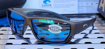 #ad New Costa del Mar TUNA ALLEY TA 188 Sunglasses Matte Steel w Blue 580G Polarized $229.95