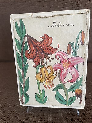 #ad “SID DICKENS STYLE MEMORY BLOCK TILE COLSON CREATION FLOWERING BULBS 6W 8H 1.5 D $99.00