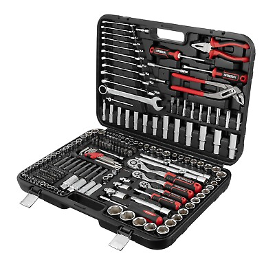 #ad INTERTOOL 233pc 1 4quot; 1 2quot; and 3 8quot; SAE amp; Metric Socket Wrench Set ET08 8233 $209.99
