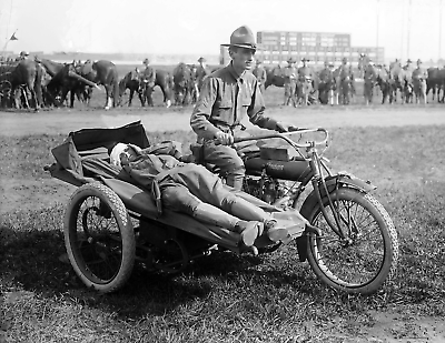 #ad 1916 Cycle Ambulance Sheepshead Bay NY Vintage Old Photo 8.5quot; x 11quot; Reprint $13.92