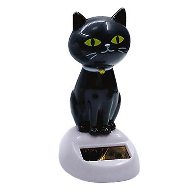 #ad New Powered Solar Toy Doll Shaking Head Cat Dancing Cat Figure Bobble Head Doll $9.01