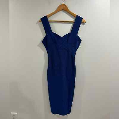 #ad Herve Leger Women Bandage Blue Ultramarine Dress Size XXS $65.97
