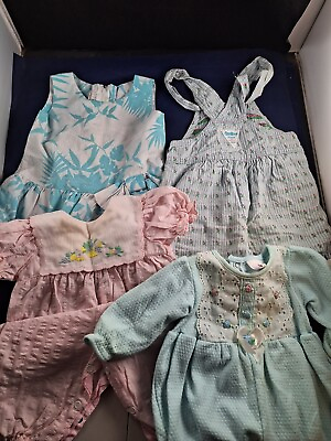 #ad Vtg 70#x27;s 80#x27;s 90#x27;s Baby Toddler Kids 32 Assorted Piece Lot Clothes Oshkosh $100.00