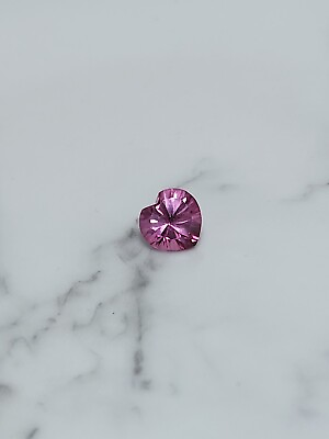 #ad Candy Pink Natural Topaz 10mm Concave Heart Cut Brazil 4.56 Cts HOT AU $49.99