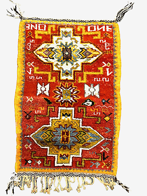 #ad Moroccan Berber Rug Red Runngertribal boho Vintage handmade carpet geometry $212.30