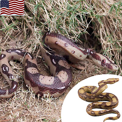 #ad Fake Snakes for Garden Rubber Copperhead Snake Scary Snake Prank Joke Prop Toy $5.87