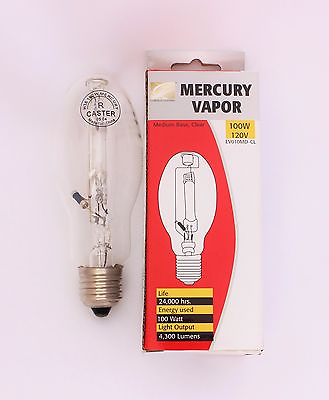 100W 120V Mercury Vapor Light Bulb Lamp Medium Base $39.99