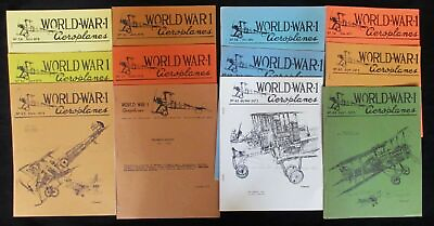 #ad WWI Aeroplanes Magazine Lot 12 Issues 1971 1973 World War I Aircraft Airplane $119.95
