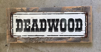 #ad Deadwood South Dakota Gold Rush Bill Hickok Vintage Steel Sign Home Decor $12.95