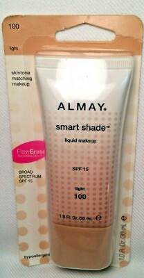 #ad ALMAY Smart Shade MAKEUP FOUNDATION LIGHT #100 NEW SEALED $19.99