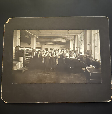 #ad VINTAGE Printing Press Shop New York City NYC Photo Photograh 1900s Newspaper $49.95