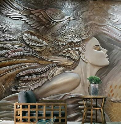 #ad 3D Woman Carving ZHU1249 Wallpaper Wall Mural Removable Self adhesive Zoe $249.99