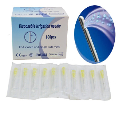 #ad 100pcs Dental Endo Irrigation needle tip end closed side hole 30Ga Single pack $17.96