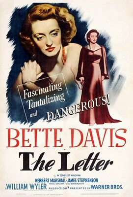 #ad THE LETTER MOVIE POSTER Bette Davis RARE HOT VINTAGE 1 $9.98