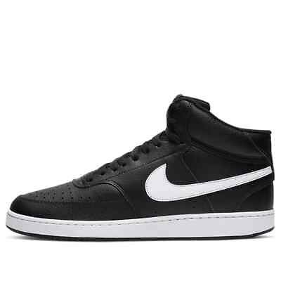 #ad Nike Court Vision Mid Skate Shoes Mens Size 14 Black White Lace Up CD5466 001 $87.00