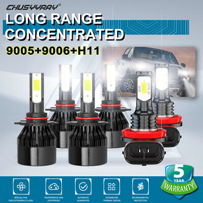 #ad 6x LED Headlight HighLow Beam amp; Fog Light Bulbs Kit For Honda Civic 2006 2015 $28.99