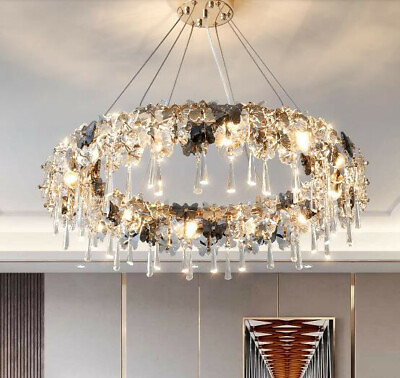 #ad Crystal Modern Led Ceiling Lights For Living Room Bedroom Dining Chandelier New $799.20