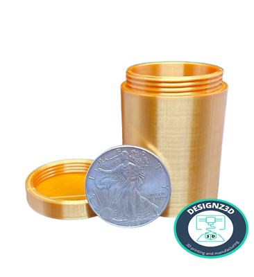#ad Designz3D 1oz Silver Coin Holder airtight Holds 20 Gold $14.99