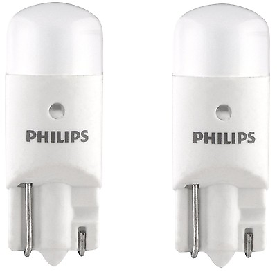 #ad 2x Philips 194 LED 6000k Bright White T10 Light bulbs 5050 W5W 2825 158 192 168 $19.98
