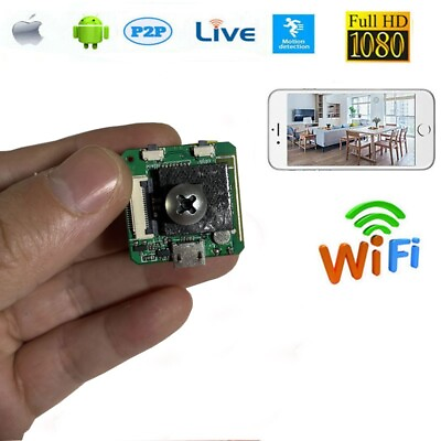 #ad WIFI IP Wireless Screw Lens 1080P HD mini smallest Video camera micro recorder $25.99