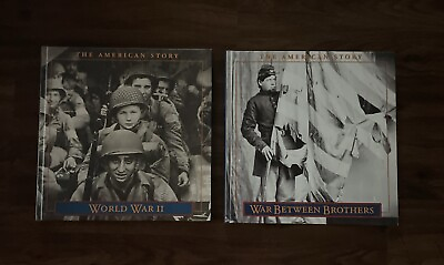 #ad The American Story: World War 2 And War Between Brothers Book Lot 2 $9.99